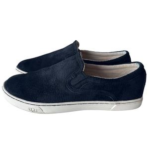 UGG Australia Fierce Black Suede Slip-Ons, Women’s 7.5 casual loafer minimalist